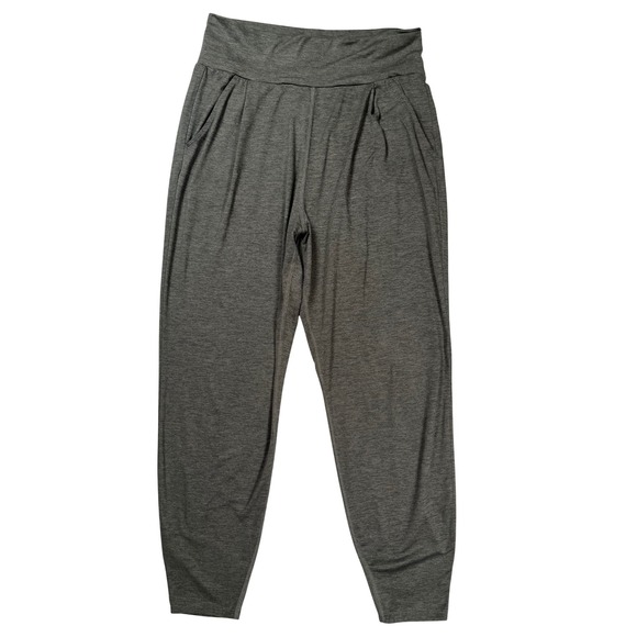 Vuori Pants - Vuori Lux At Ease Harem Joggers Women Medium Oregano Heathered High Rise Pockets